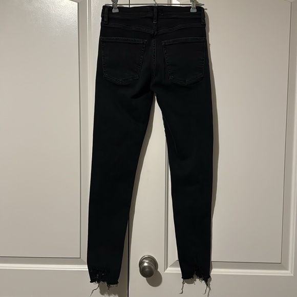 Agolde Sophie Mid Rise Skinny Ankle Jean Black Size 26 - Picture 2 of 7